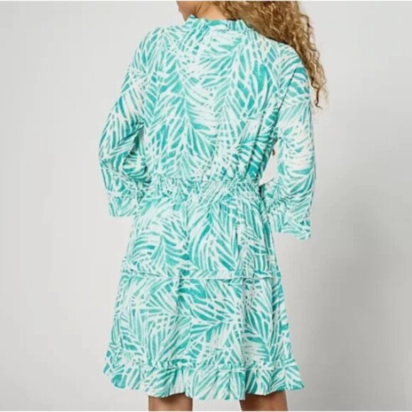 Belle Beach by Kim Gravel Seascape Tiered Dress-Sand Dune-Petite 16-NEW-A639659 - Picture 2 of 2